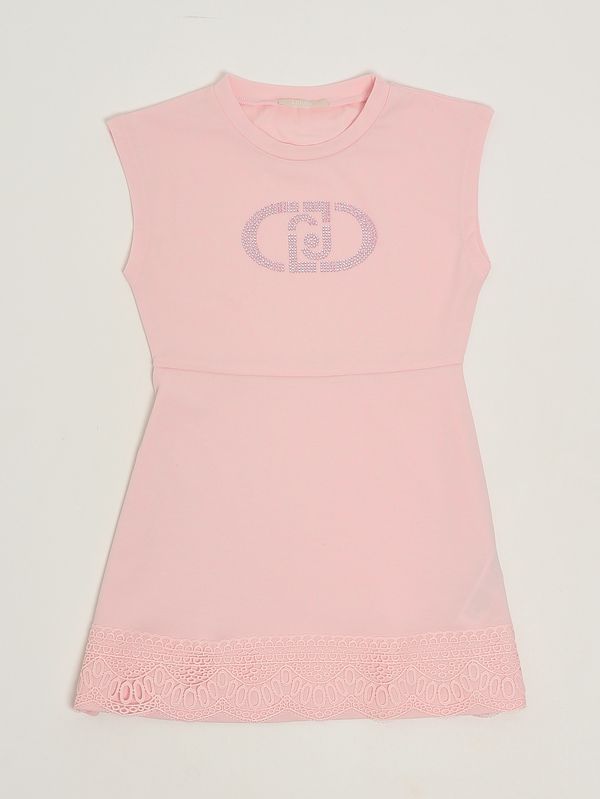 1. Abito bambina in cotone stretch Rosa Liu Jo ka6014js003