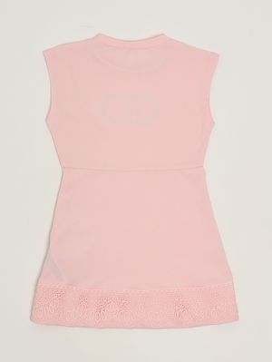 2. Abito bambina in cotone stretch Rosa