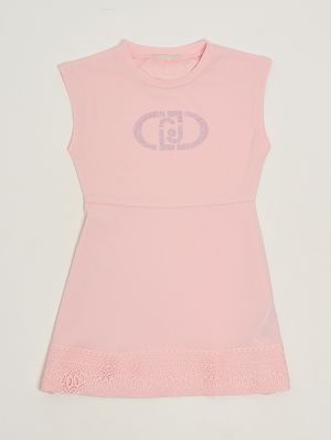 1. Abito bambina in cotone stretch Rosa