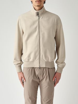 1. Veste homme Fox en cuir nubuck mastic