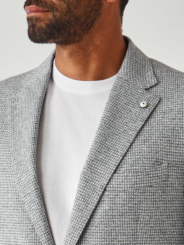 5. Blazer uomo in lino e cotone Bianco-Blu L.B.M. 1911 281765179