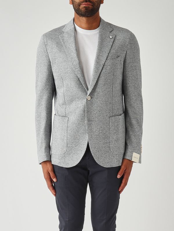 1. Blazer uomo in lino e cotone Bianco-Blu L.B.M. 1911 281765179