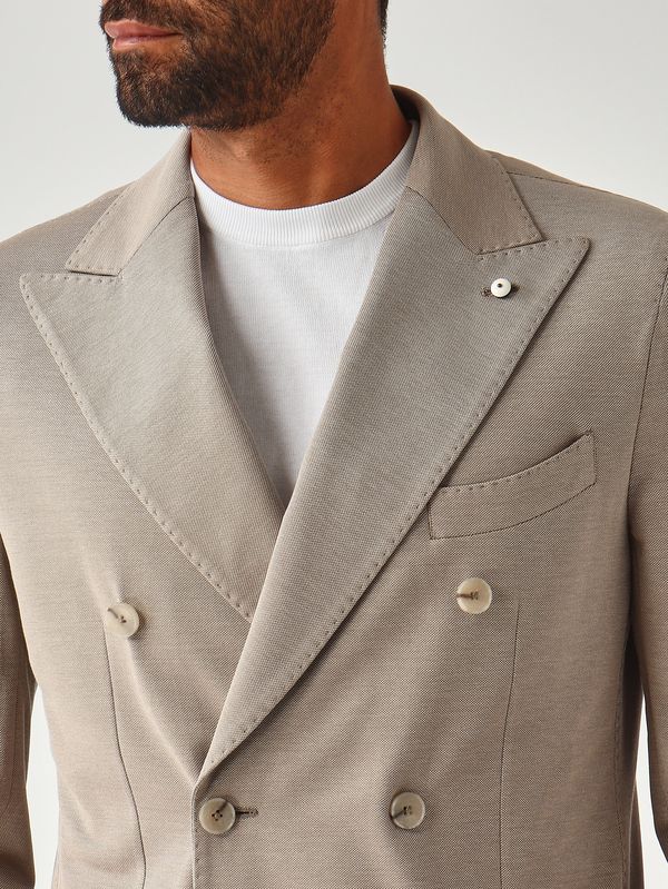 5. Men's cotton blazer Taupe L.B.M. 1911 281365202