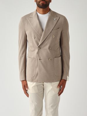 1. Men's cotton blazer Taupe