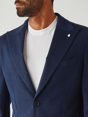 5. Men's textured cotton blazer Royal Blue