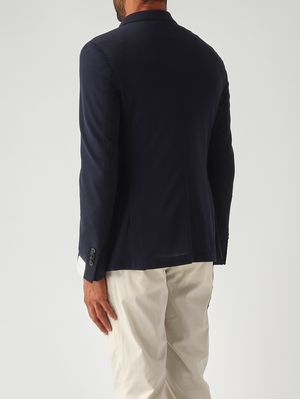 4. Blazer para hombre de algodón y seda Azul marino