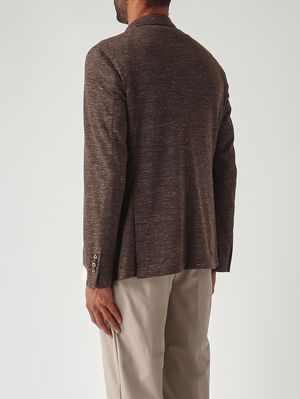 4. Blazer uomo in cotone e lino Moro