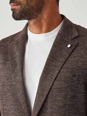 5. Blazer uomo in cotone e lino Moro