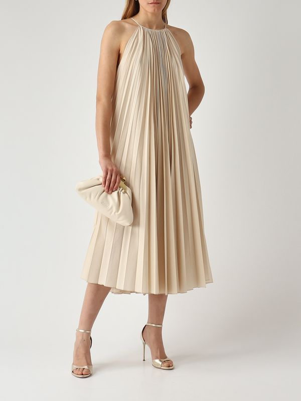 2. Federica women's cotton blend dress Ecru Liviana Conti l6sp32