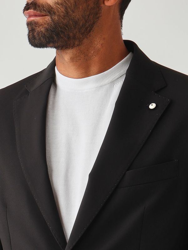 5. Blazer para hombre de tejido técnico elástico Negro L.B.M. 1911 284465206