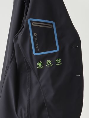 6. Blazer para hombre de tejido técnico elástico Azul marino