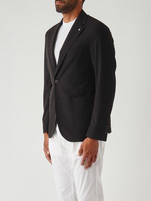3. Blazer para hombre de tejido técnico elástico Negro