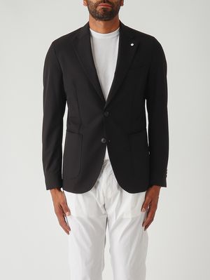 1. Blazer para hombre de tejido técnico elástico Negro