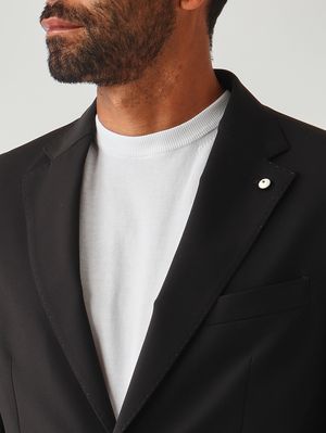 5. Blazer para hombre de tejido técnico elástico Negro