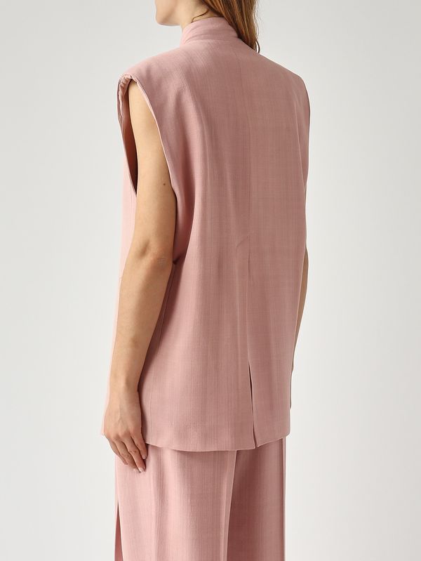 4. Gilet femme en viscose Poussière de rose Meimeij m6pw03