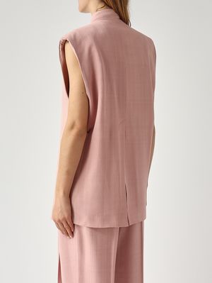 4. Gilet femme en viscose Poussière de rose