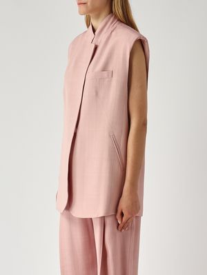 3. Gilet femme en viscose Poussière de rose