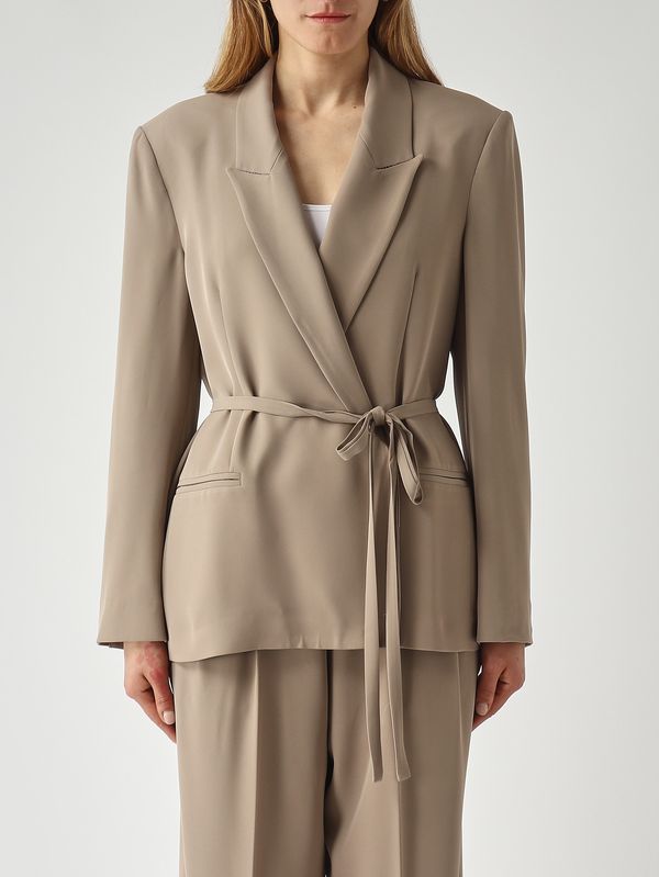 1. Giacca donna in cady Tortora Meimeij m6pf13