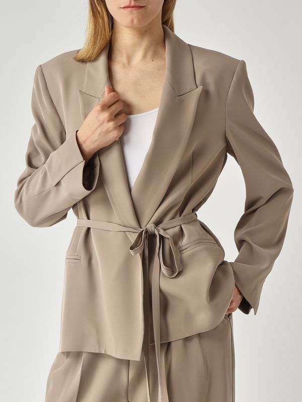 5. Giacca donna in cady Tortora Meimeij m6pf13