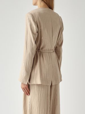 4. Women's viscose-blend jacket Sand
