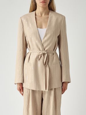 1. Women's viscose-blend jacket Sand