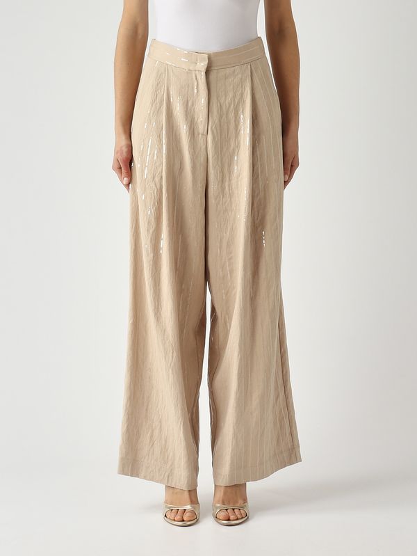 1. Pantalon femme en mélange de viscose Sable Meimeij m6paf4