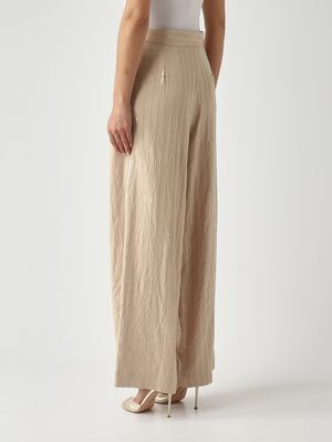 4. Pantalon femme en mélange de viscose Sable