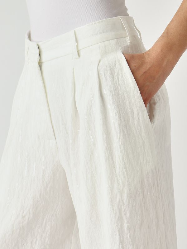 5. Damen-Bermuda-Shorts aus Viskosemischung Optisches Weiß Meimeij m6paf3