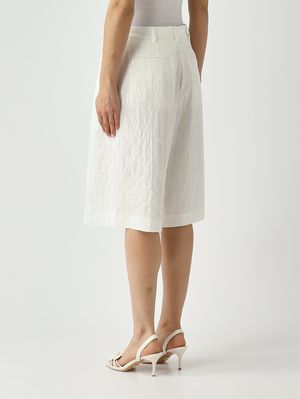 4. Damen-Bermuda-Shorts aus Viskosemischung Optisches Weiß