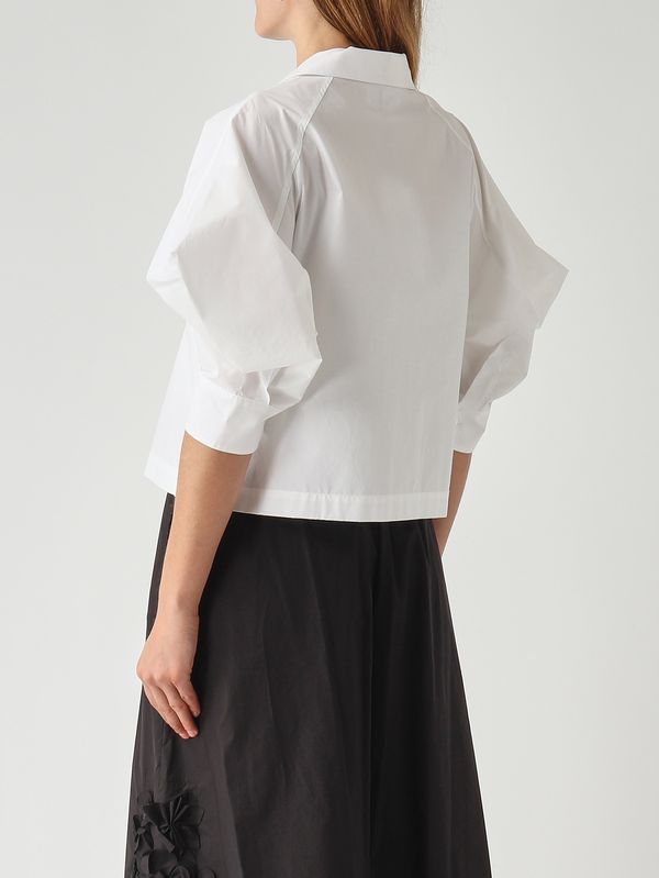 4. Camisa de mujer de algodón Blanco Óptico Meimeij m6pa06