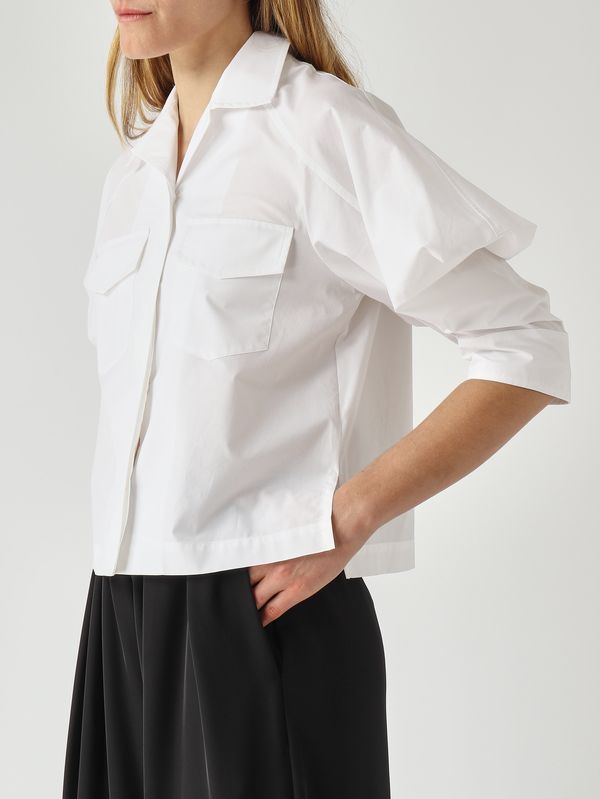 5. Camisa de mujer de algodón Blanco Óptico Meimeij m6pa06