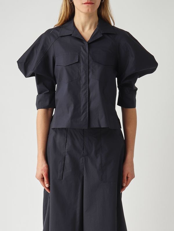 Women's cotton shirt Midnight Blue Meimeij