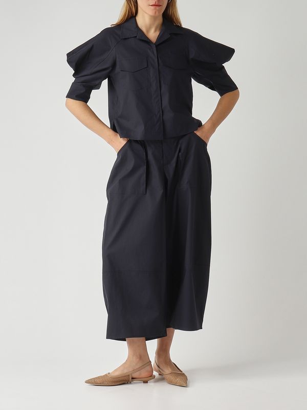 2. Women's cotton shirt Midnight Blue Meimeij m6pa06