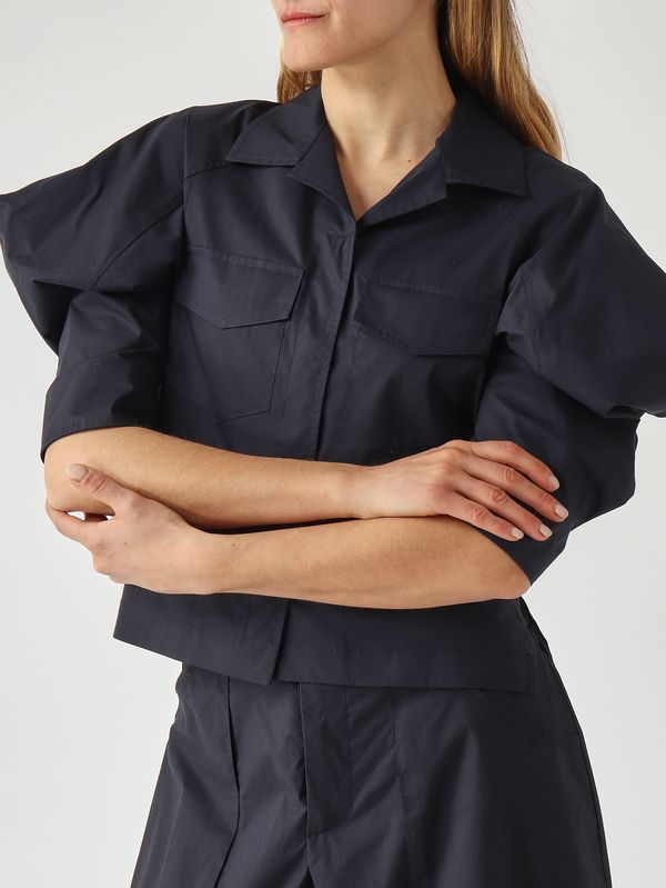 5. Women's cotton shirt Midnight Blue Meimeij m6pa06