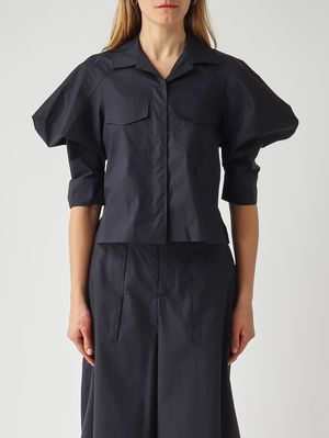 1. Women's cotton shirt Midnight Blue