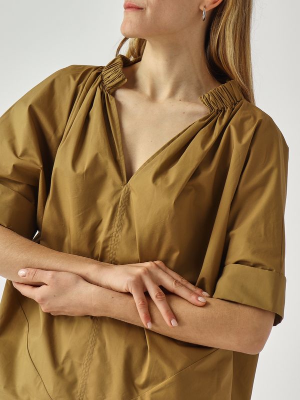 5. Blusa donna in cotone Tabacco Meimeij m6pa07