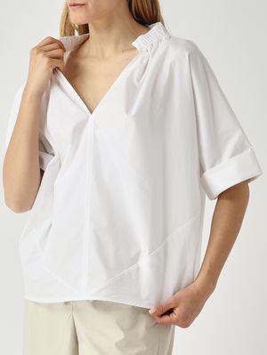 5. Blusa de algodón para mujer Blanco