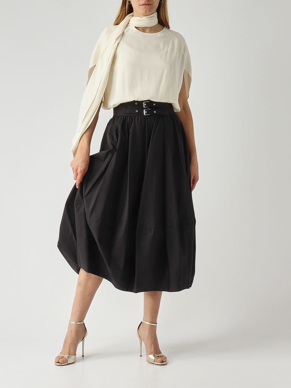 2. Falda de algodón para mujer Negro Meimeij m6pa00