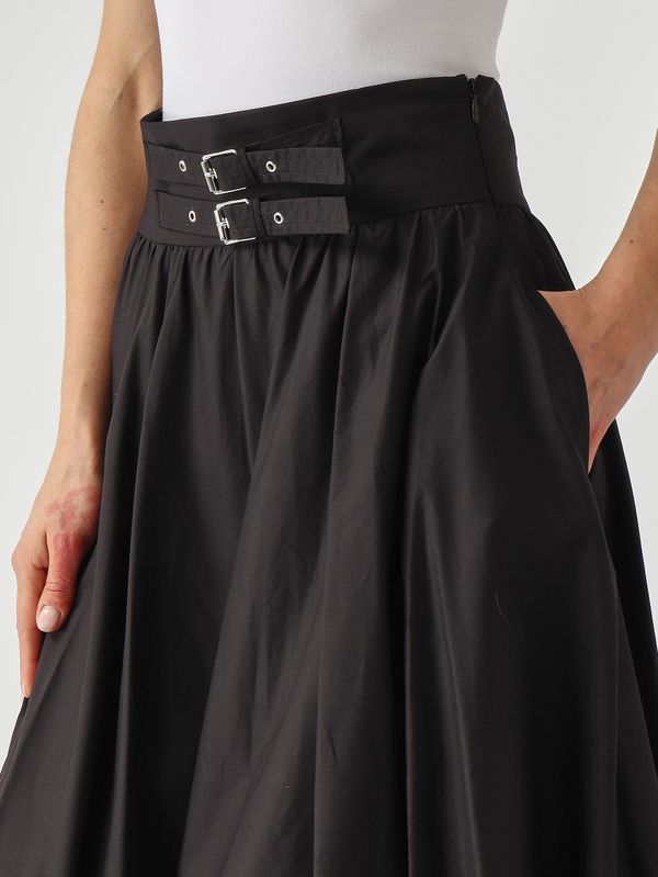 5. Falda de algodón para mujer Negro Meimeij m6pa00