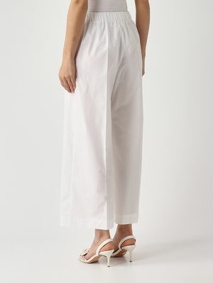 4. Pantalon femme en coton Blanc