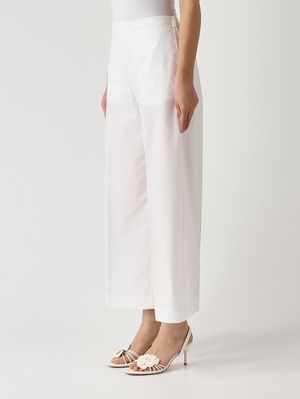 3. Pantalon femme en coton Blanc