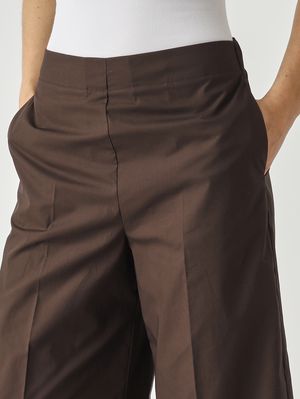 5. Women's cotton trousers Dark Brown