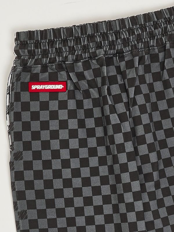 3. Pantalón corto de felpa para niño Blanco y Negro Sprayground spy1412