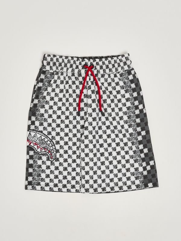 1. Pantalón corto de felpa para niño Blanco y Negro Sprayground spy1412