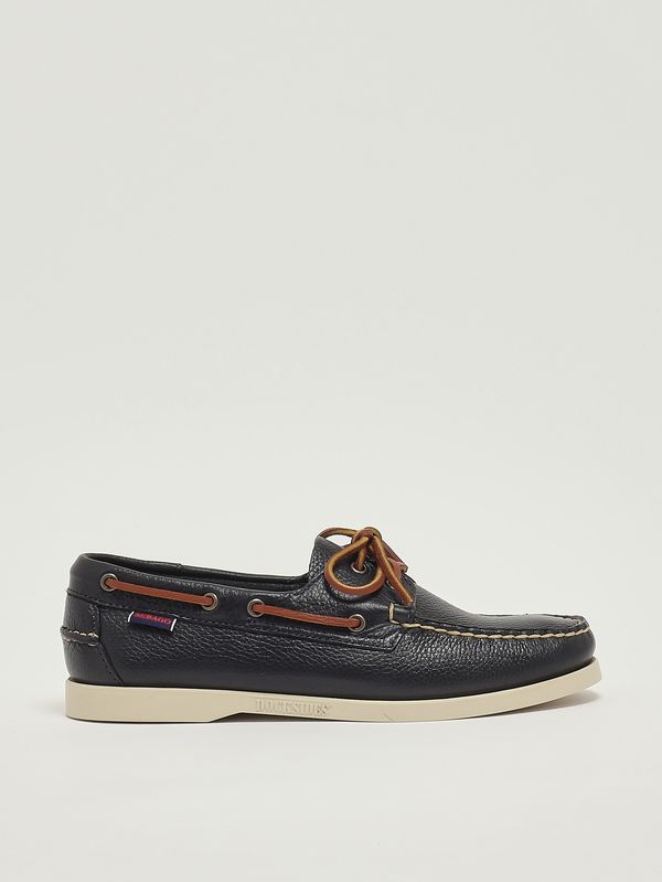 1. Mocassino uomo Portland in pelle fiore martellata Navy Sebago 73118ww