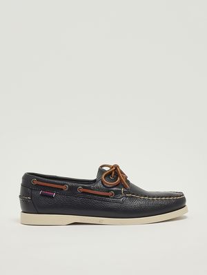 1. Mocassino uomo Portland in pelle fiore martellata Navy