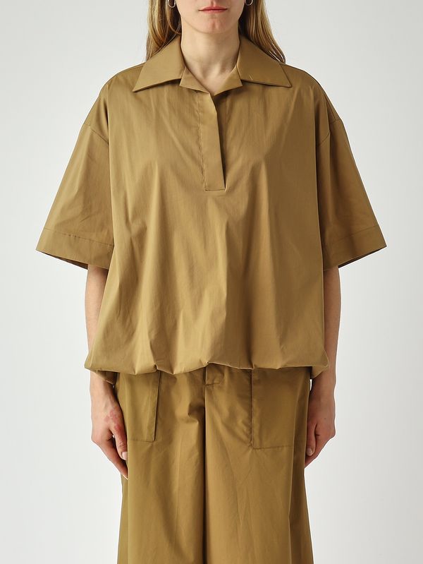 1. Camicia donna in misto cotone Tabacco Meimeij m6pb06