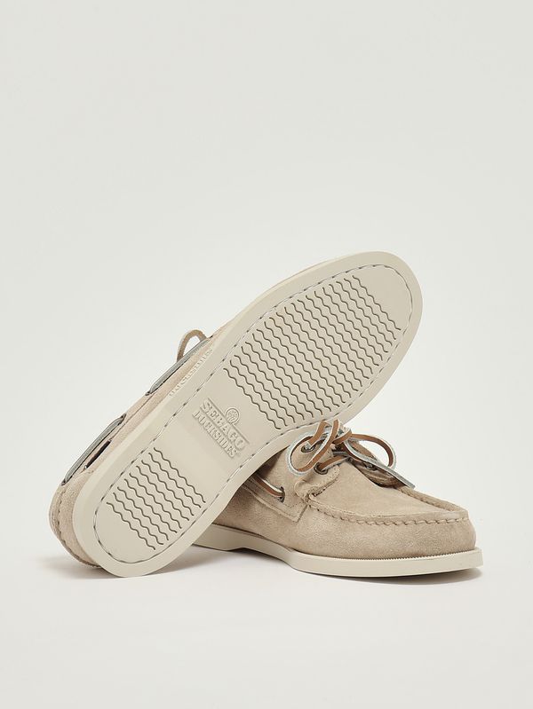 4. Mocasín para hombre Portland Flesh Out en piel de ante sin forro Beige Sebago 7111ptw