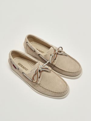 2. Mocasín para hombre Portland Flesh Out en piel de ante sin forro Beige