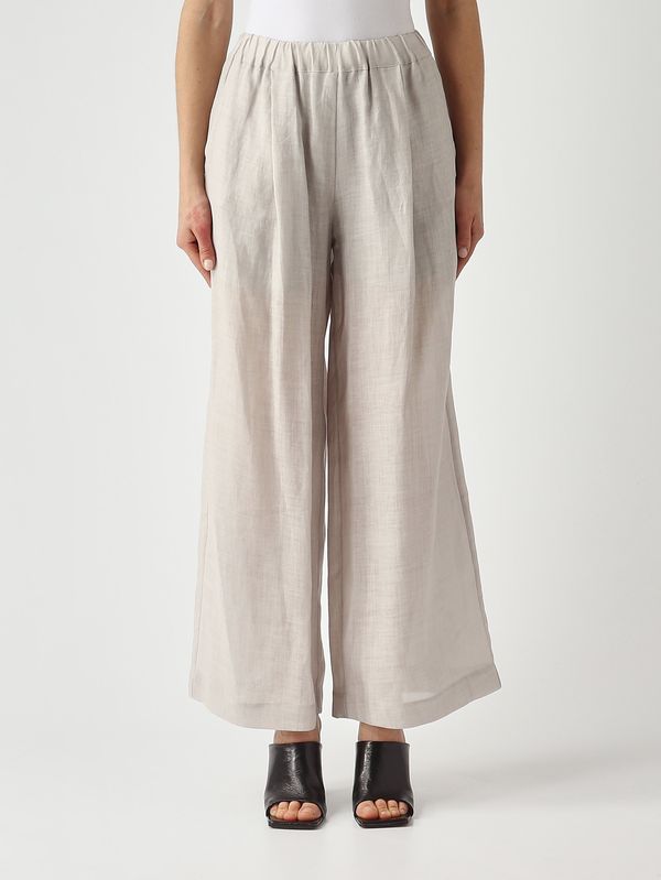 Women's ramie trousers Pearl Grey Meimeij